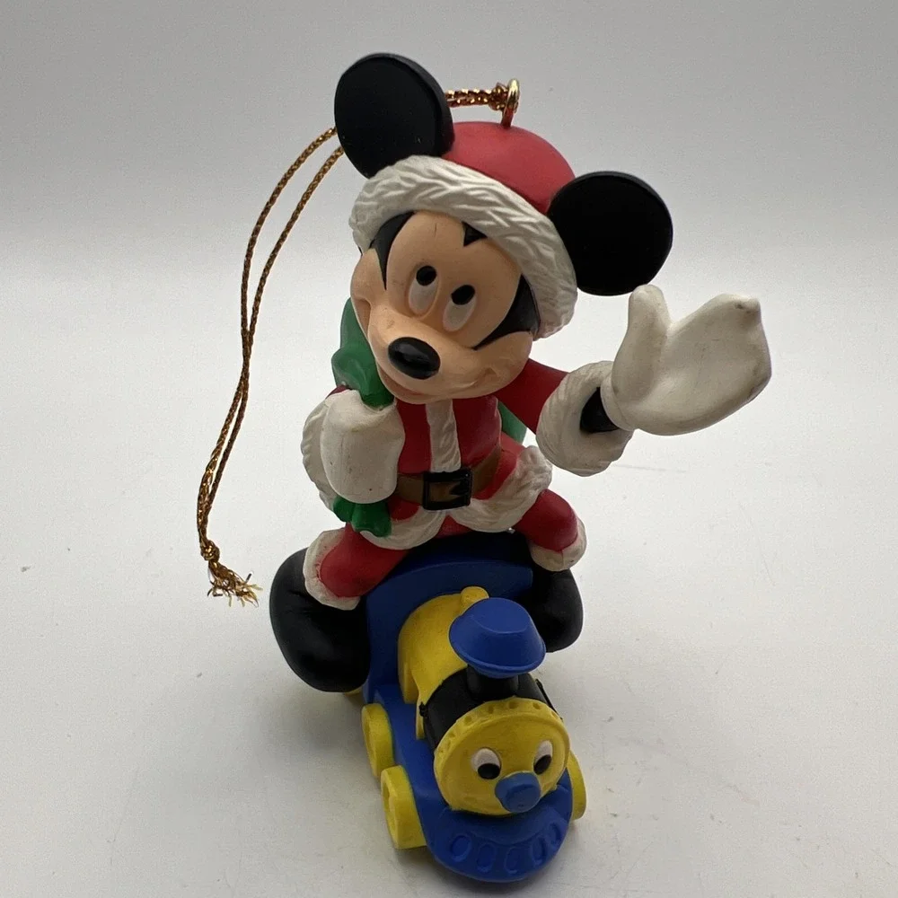 Disney Grolier Christmas Magic Mickey Mouse On Train Ornament